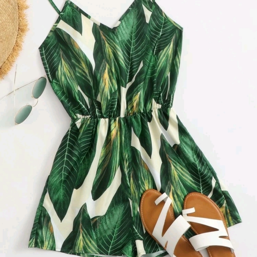 RE-STOCKED!Tropical Print Romper